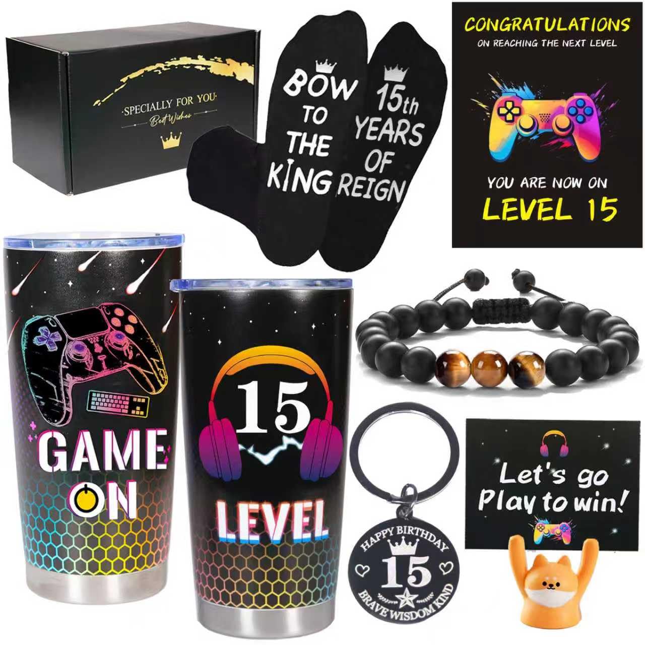 Carselage 15-year-old gamer tumbler for on-the-go hydration and style.