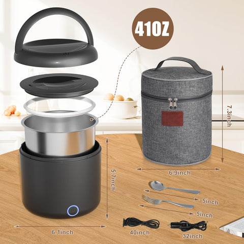 Carsolt lunch box double lid with silicone seal prevents leaks