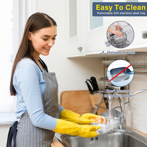 Carsolt removable tray for easy cleaning and meal separation.