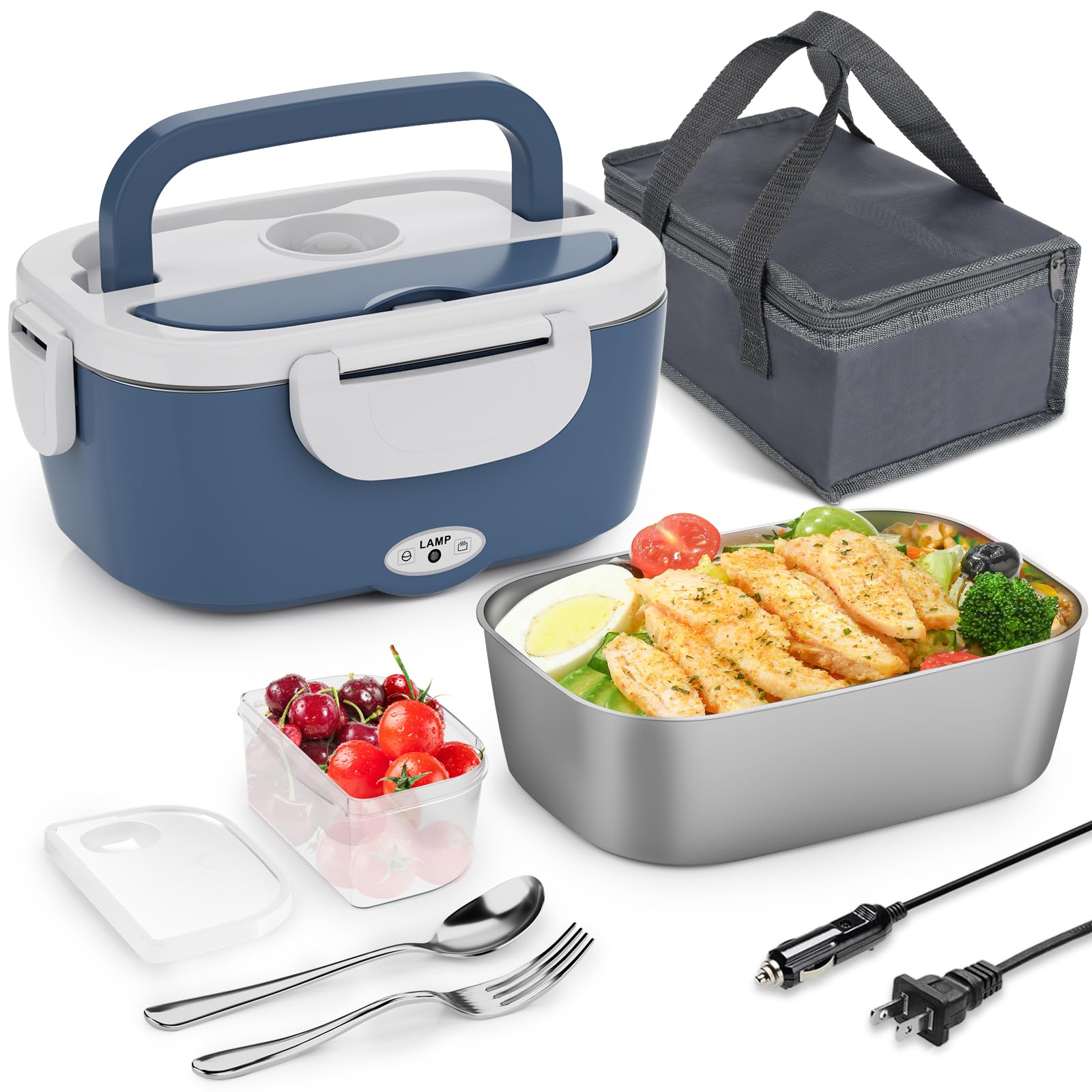 Carsolt Electric Lunch Box top view, compact design for on-the-go meals.