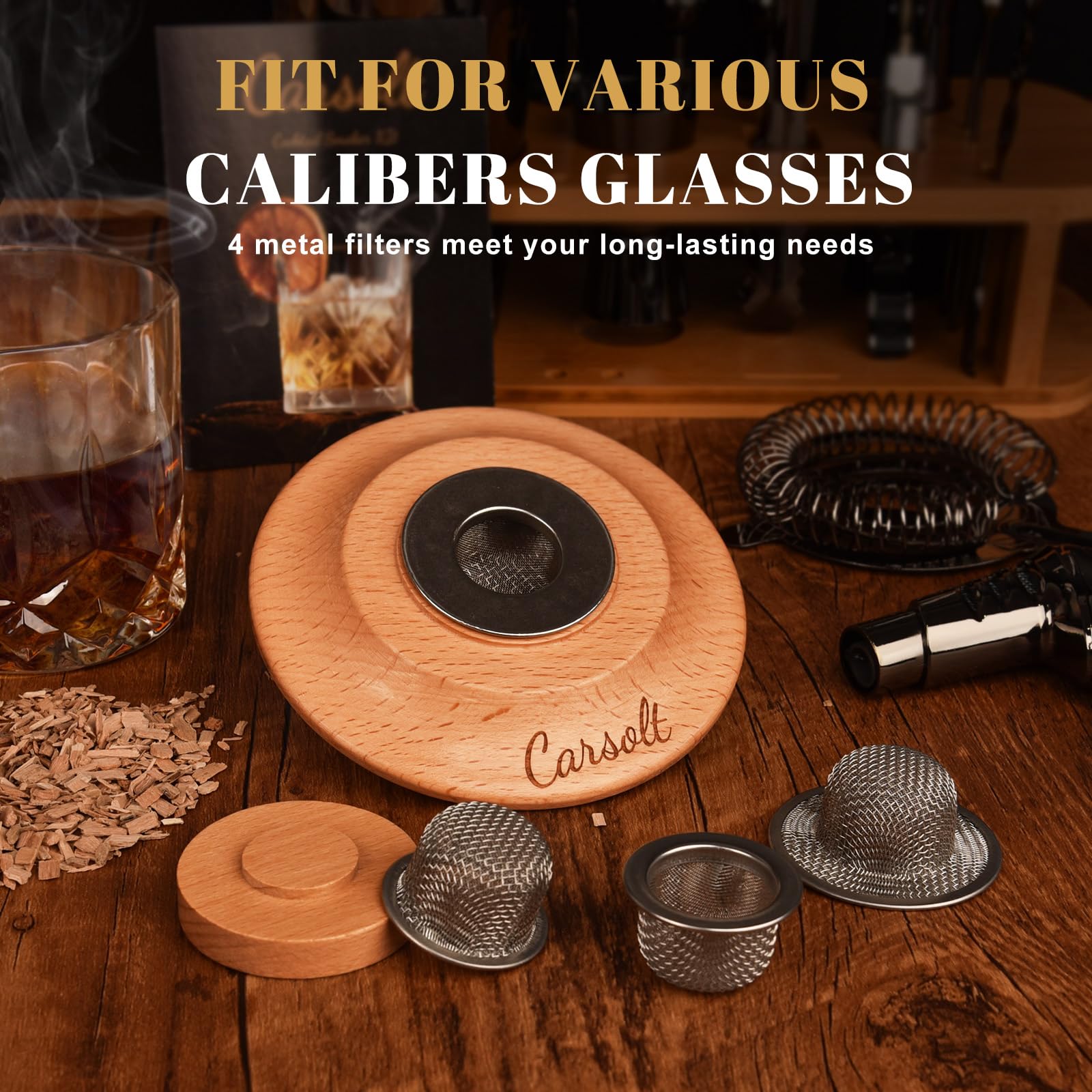 Carsolt wood chips apple showcase fruity smoke aroma for cocktails.