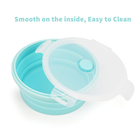 CARTINTS silicone collapsible extra-large container with blue lid for batch meals