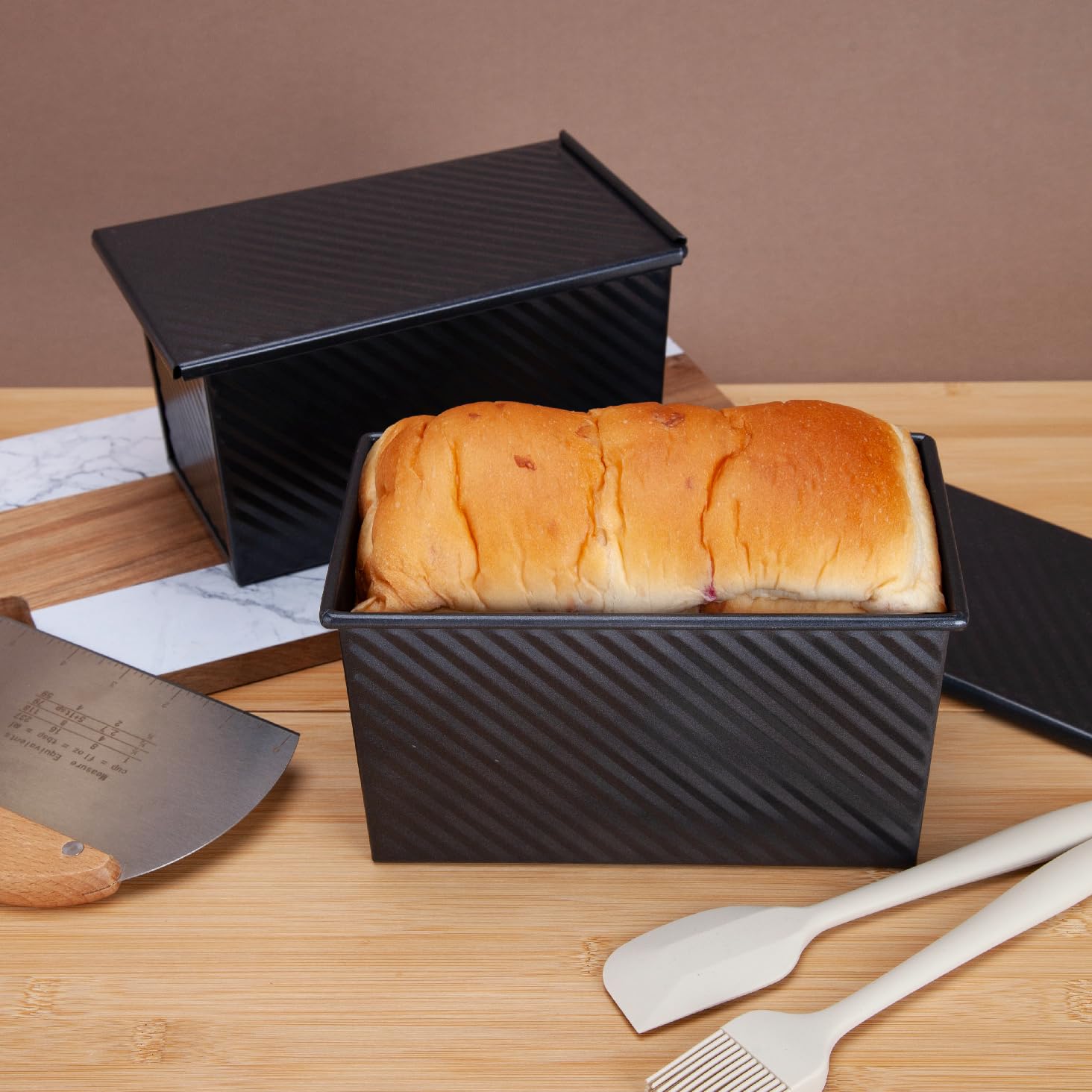Cartman non-stick carbon steel loaf pan for easy bread release.