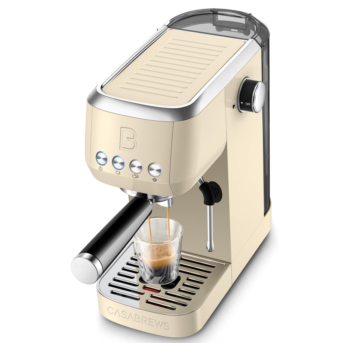 CASABREWS 3700 front view of the espresso machine for home use.