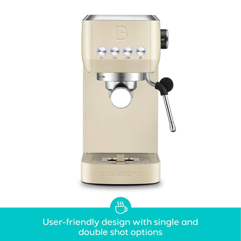 CASABREWS 3700 steam wand frothing milk for lattes.