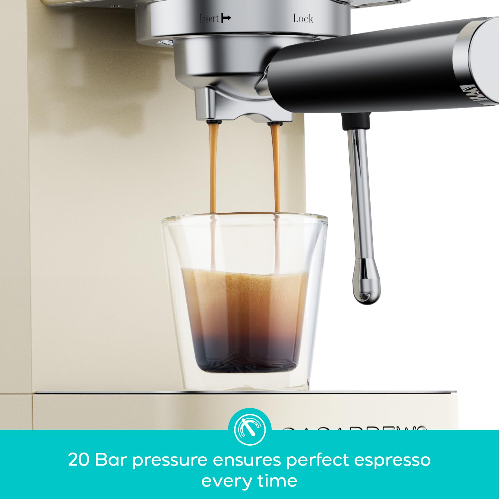 CASABREWS 3700 removable water tank for easy refills.