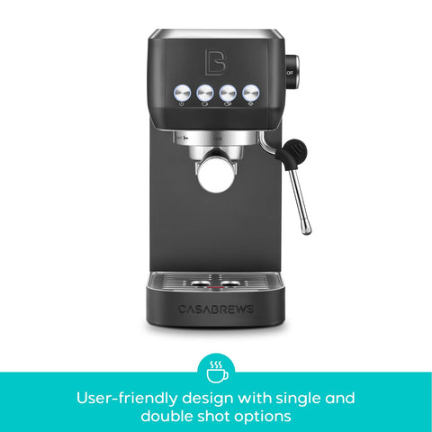 CASABREWS 3700 side profile showing a compact kitchen friendly silhouette