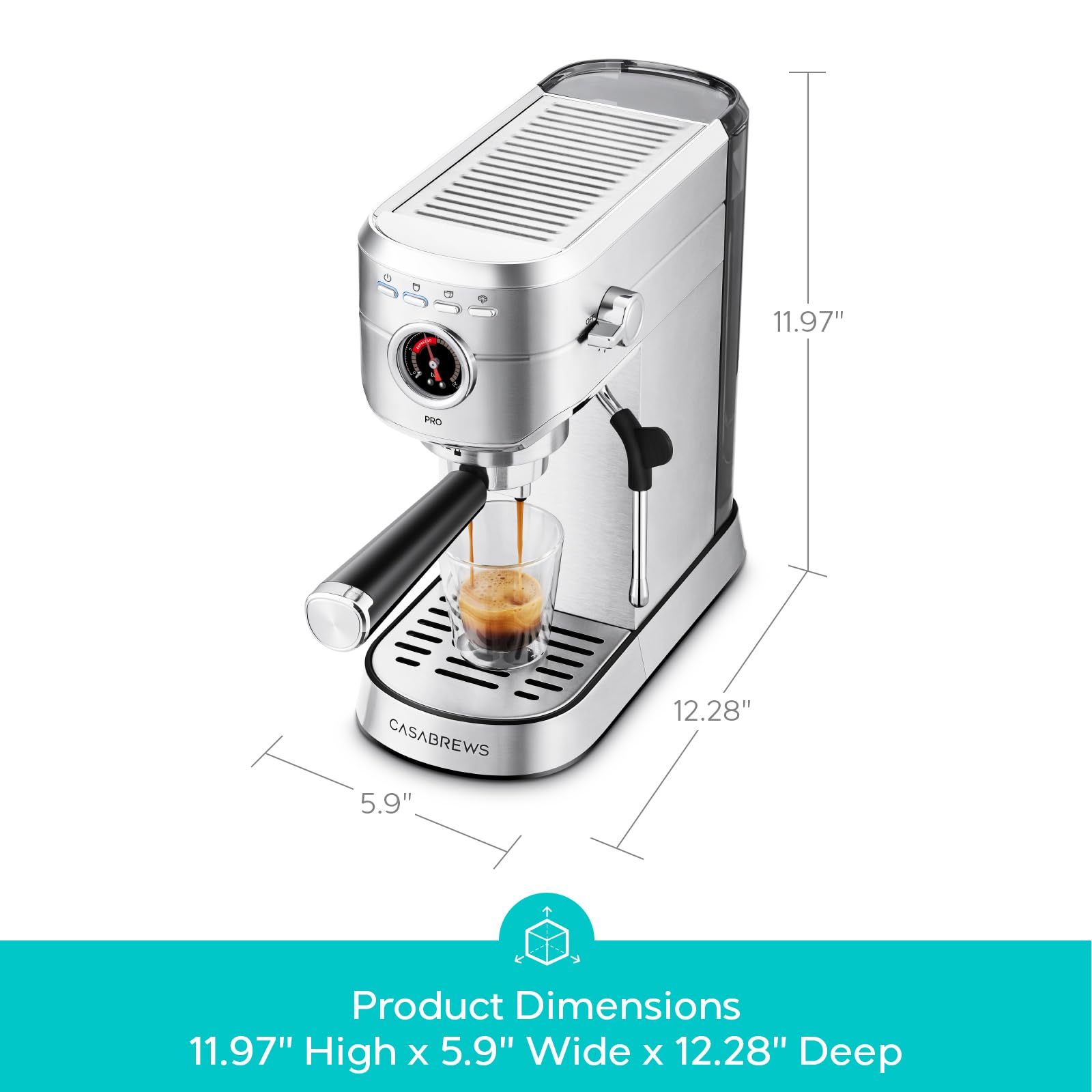 CASABREWS 5418 PRO compact design fits small kitchens