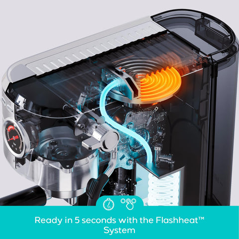 CASABREWS 5418 PRO steam wand in action for cafe-quality milk froth