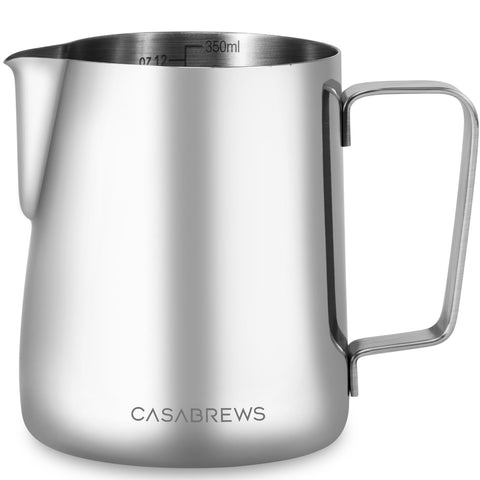 CASABREWS CASMP350 milk pitcher with a sharp spout for precise latte art