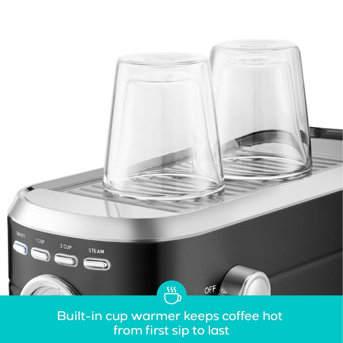 Casabrews CM5418 compact stainless steel body fits small kitchens