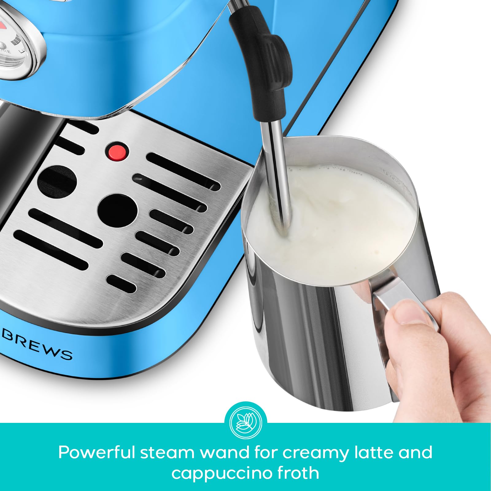 Casabrews CM5418 crema shot close-up indicates rich extraction potential