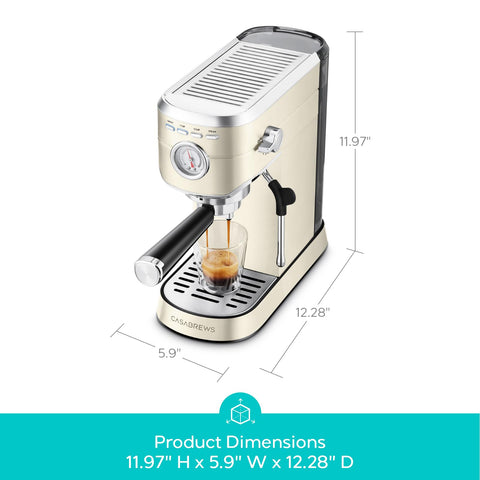 CASABREWS CM5418 home barista-ready setup with milk frother