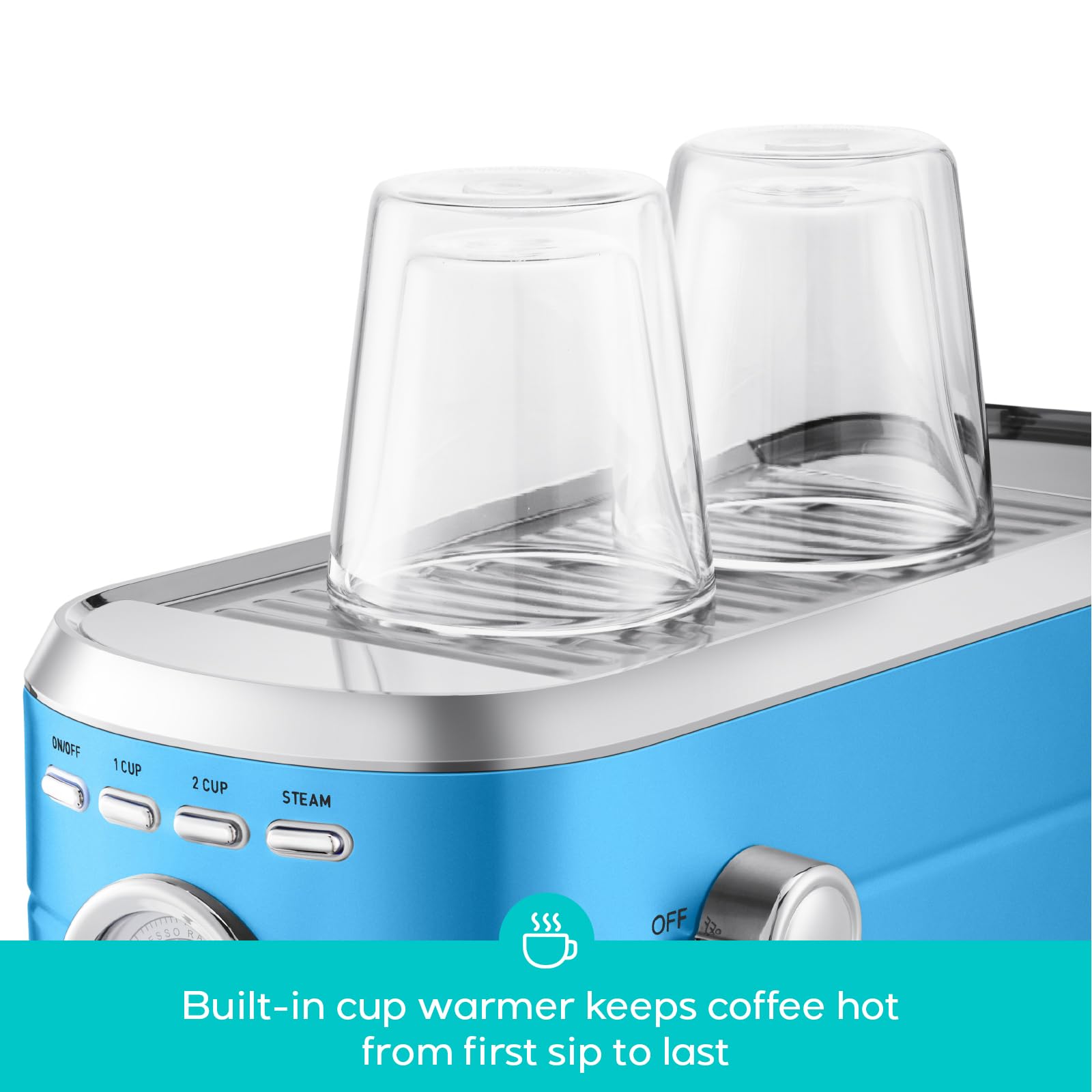 Casabrews CM5418 milk frother wand creates silky microfoam for lattes