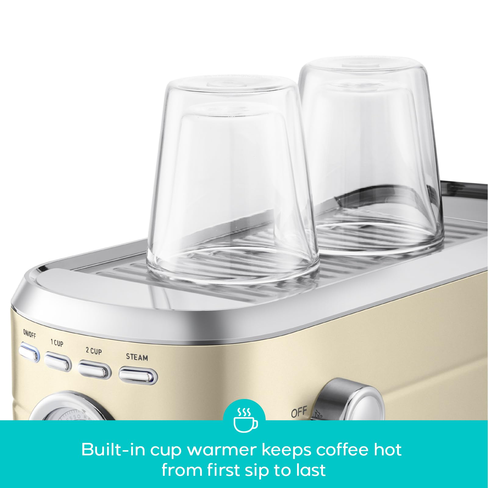 CASABREWS CM5418 34 oz removable water tank for easy refills