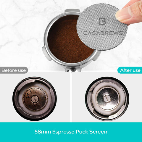 Casabrews portafilter in use showing extraction view for troubleshooting