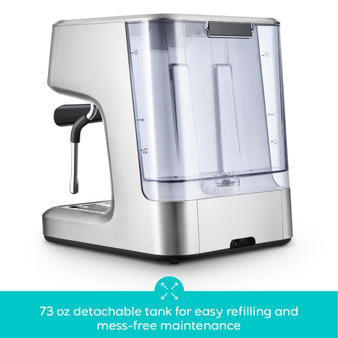 CASABREWS Ultra LCD guide helps step-by-step espresso making