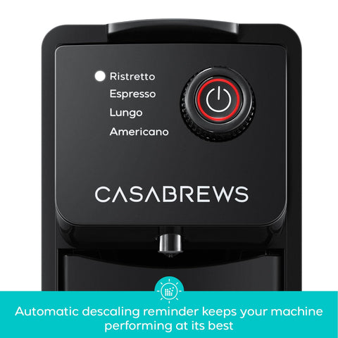 CASABREWS CM7036E brews crema-rich espresso in about 25 seconds.