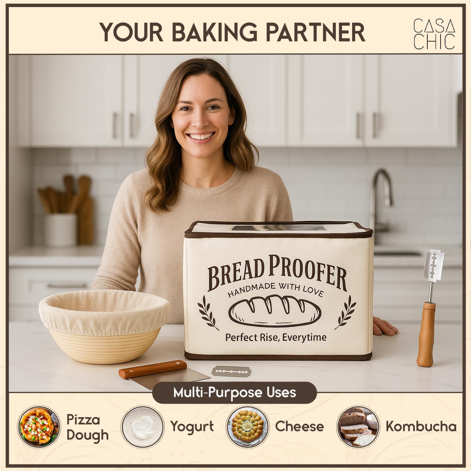 CasaChic-proofing-box-open-lid-view folds flat for compact storage