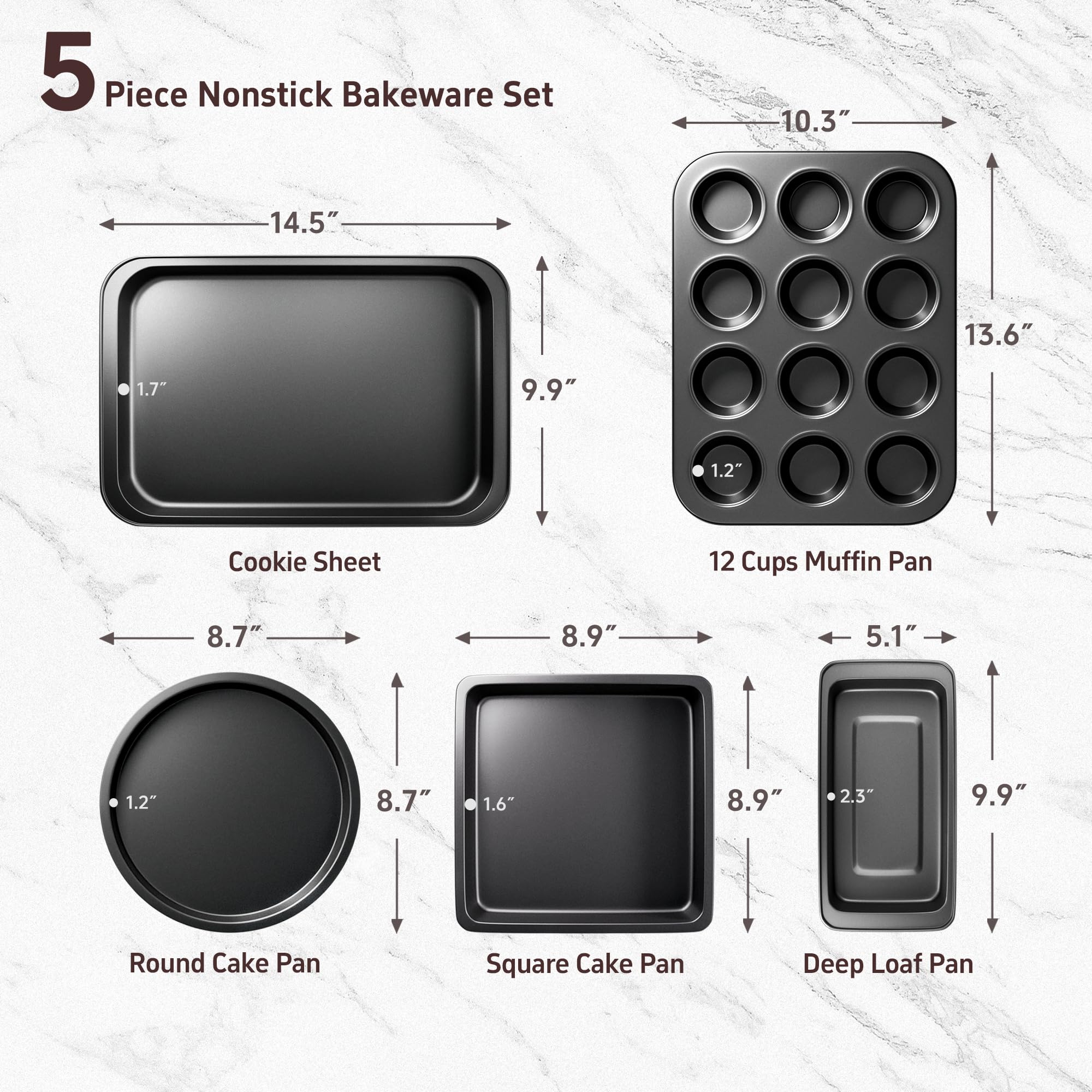 CasaCulina round cake pan with even heat distribution for uniform cake layers.