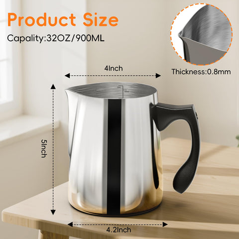 CasaCulina stainless steel wax pot showing rust‑resistant surface