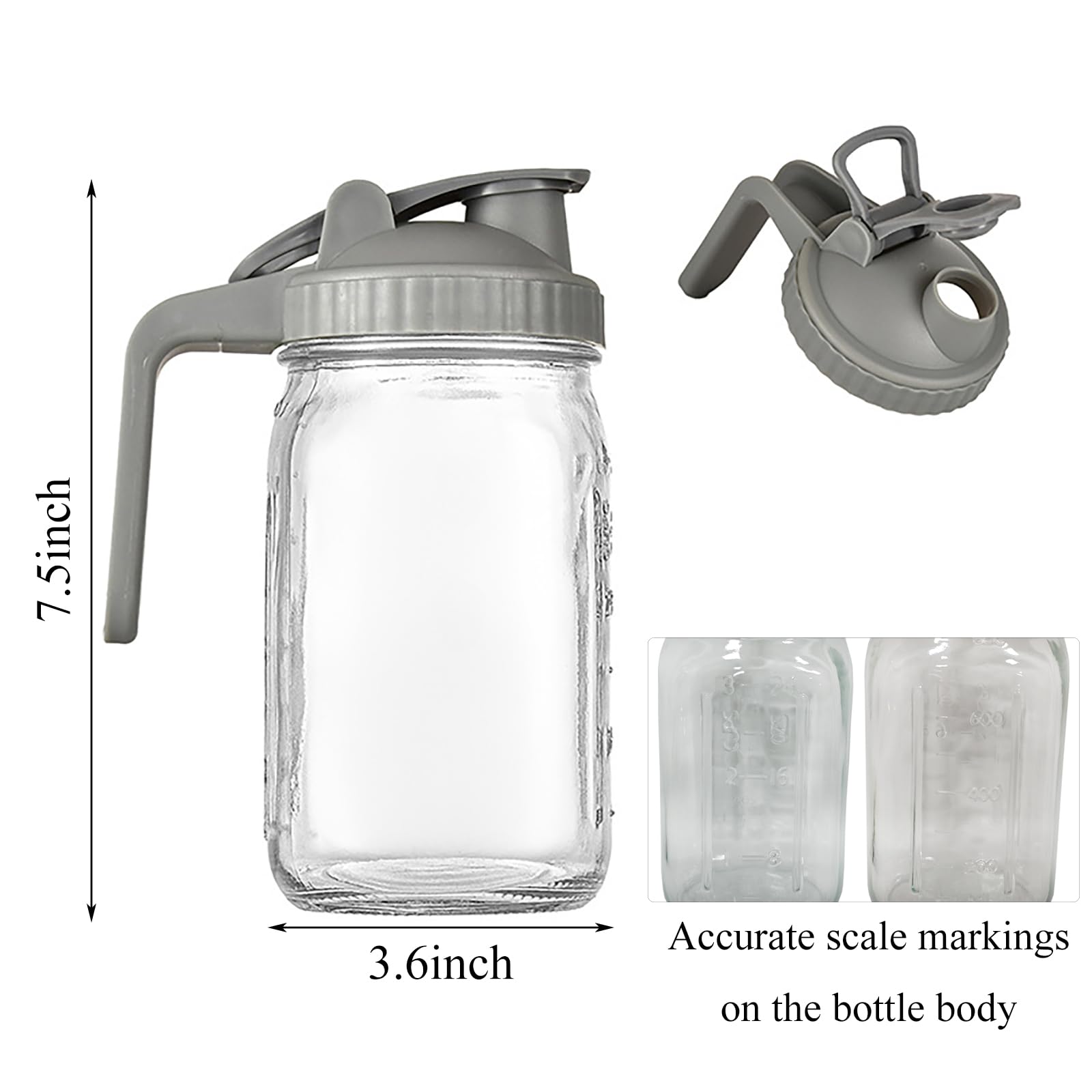 CasaVibe Mason water jar pouring lid highlights mess-free pouring for hot or cold drinks