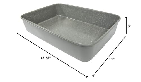 Casaware carbon steel pan 15x10x3-inch design delivers sturdy performance without aluminum