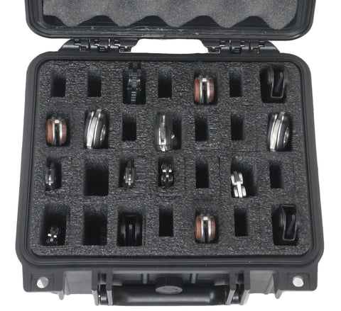 Case Club foam interior knife pockets demonstrating customizable fit