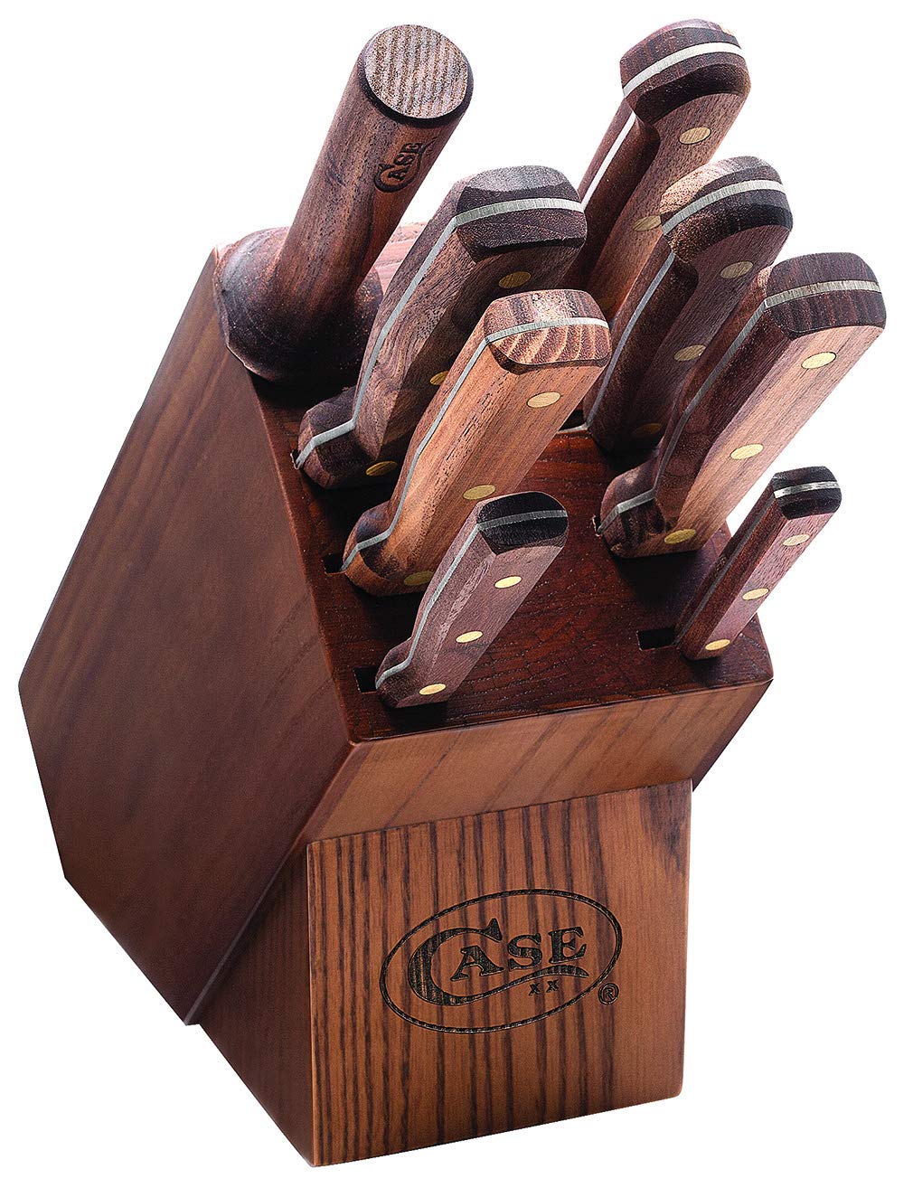 Case XX nine-piece block and knife set ensures durable blades for daily kitchen prep.