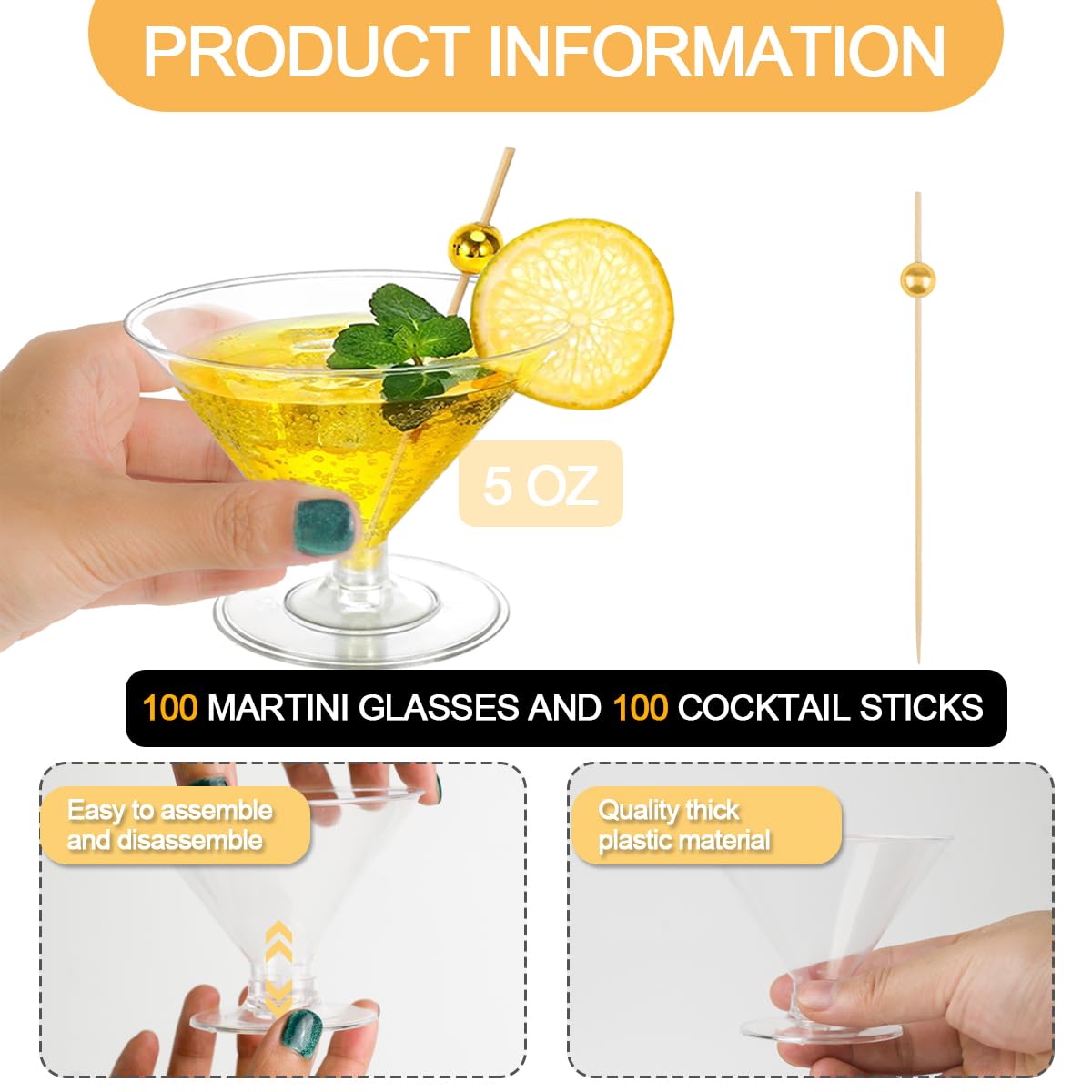 Cashger cocktail sticks for easy garnish and dessert picks