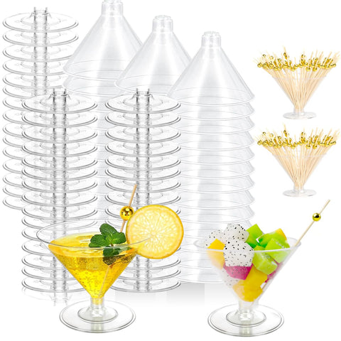 Cashger 5 oz clear martini glasses for elegant desserts and cocktails