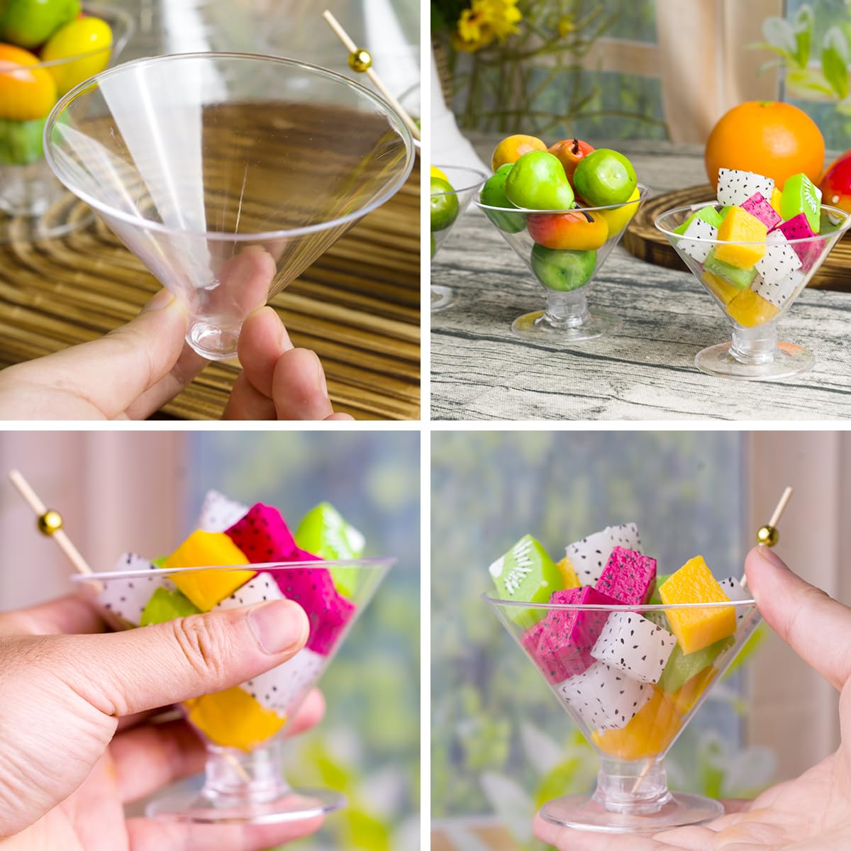 Cashger stackable dessert cups saving space between events