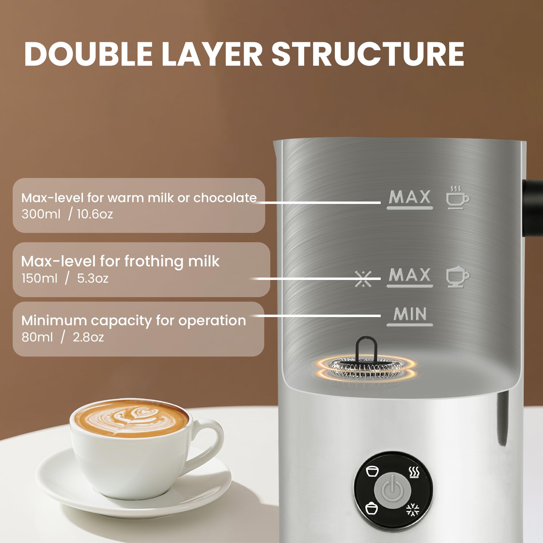Casimhu compact design fits neatly on kitchen countertops.