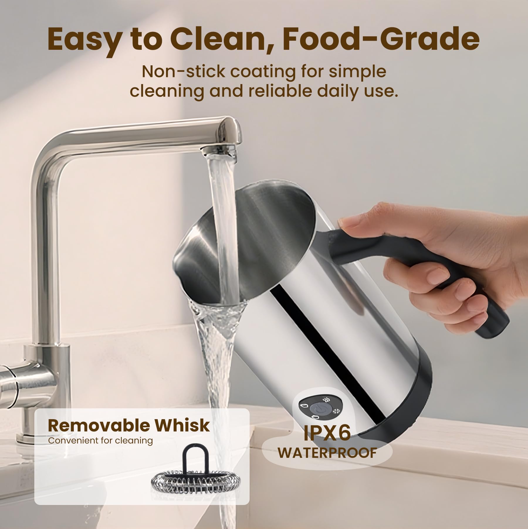 Casimhu ready-for-latte setup invites easy beverage preparation.