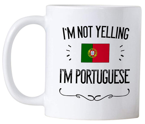 Casitika Portugal Pride mug back view showing flag; ideal desk companion.