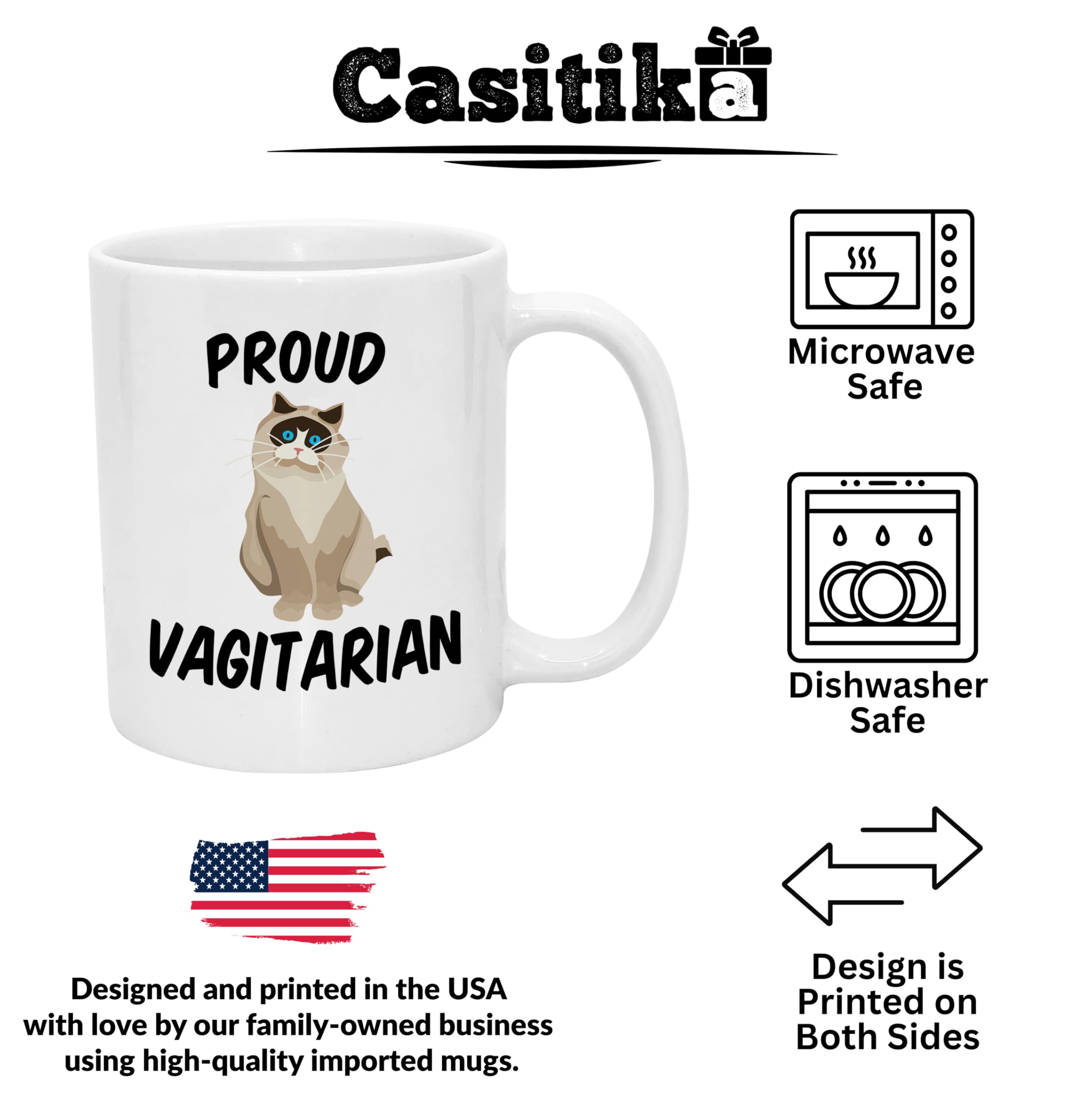 Casitika proud vagitarian 11oz mug provides comfortable daily coffee cup