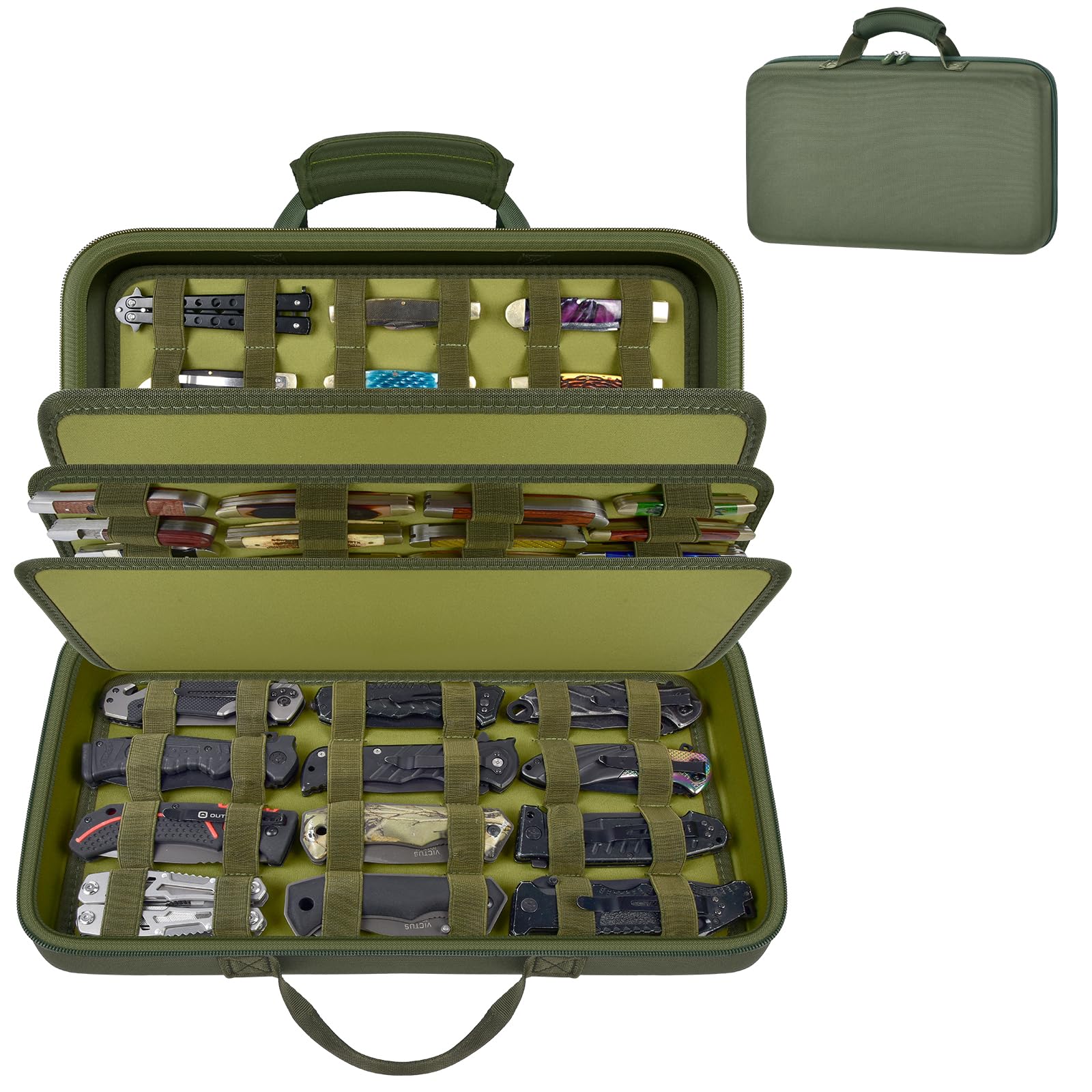 casmilee knife display case with 88-slot layout for organized display and storage