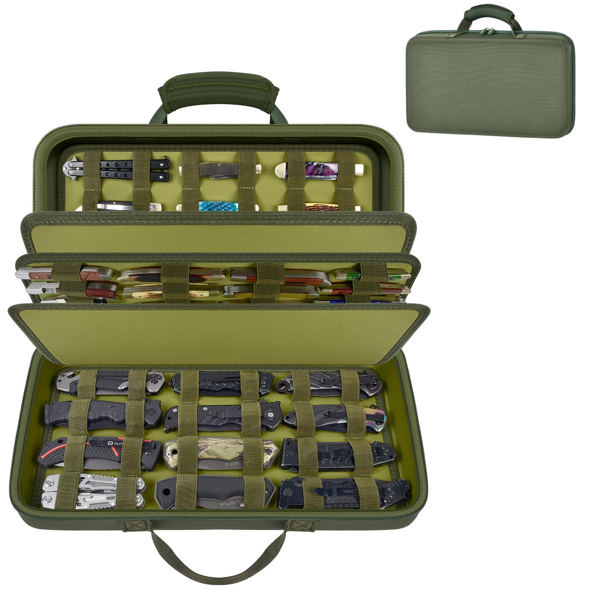 casmilee knife display case with 88-slot layout for organized display and storage