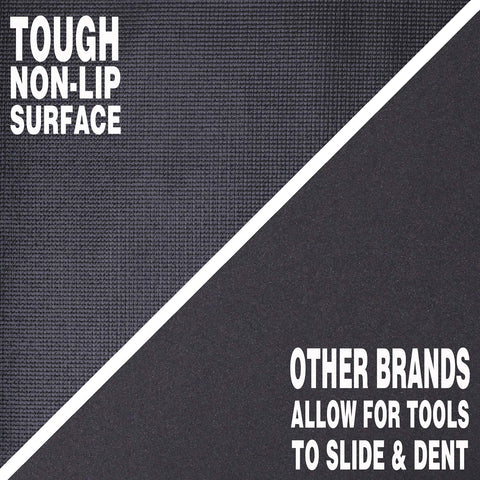 CASOMAN liner features non-slip top and bottom surfaces for secure placement.