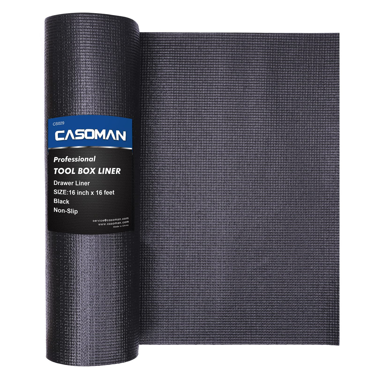 CASOMAN toolbox liner with textured grip protects surfaces during drawer use.