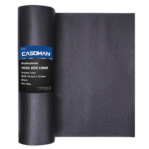 CASOMAN toolbox liner with textured grip protects surfaces during drawer use.