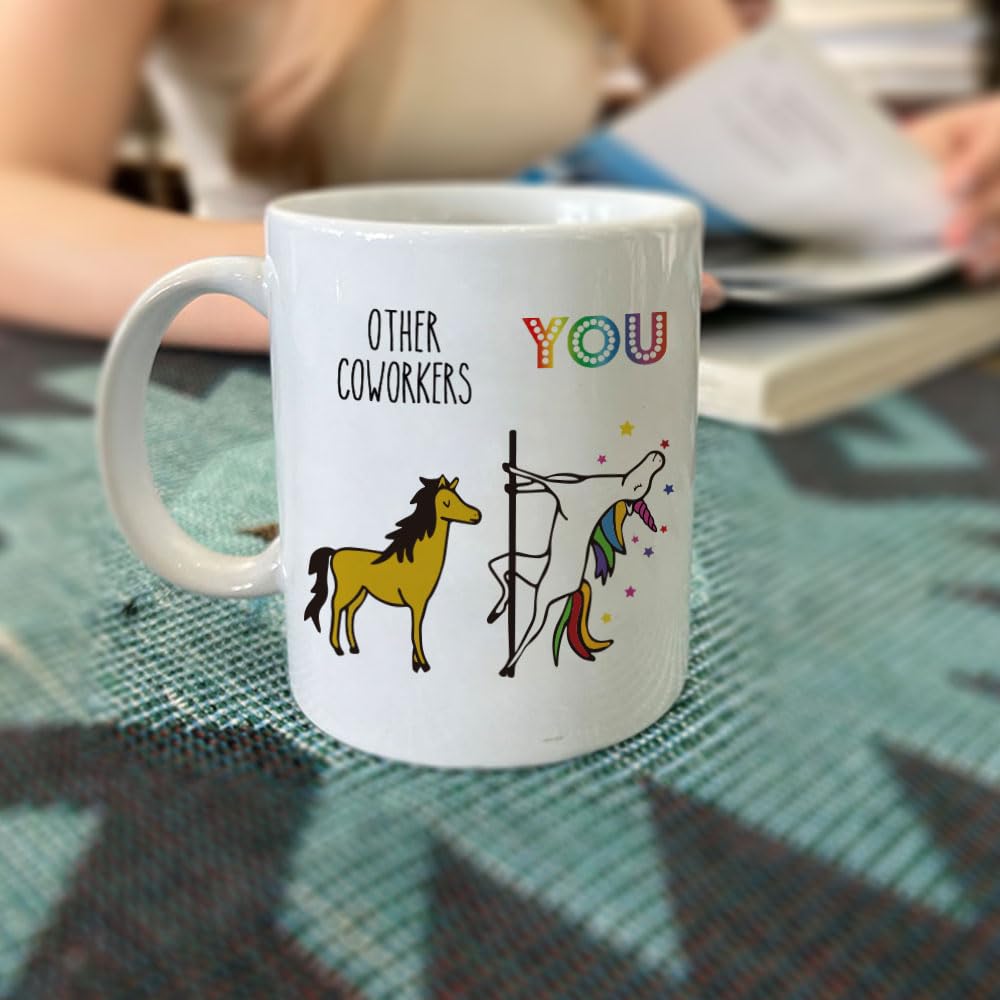 CATABUBU Office Humor Mug highlights bold print that stays vibrant after washing.