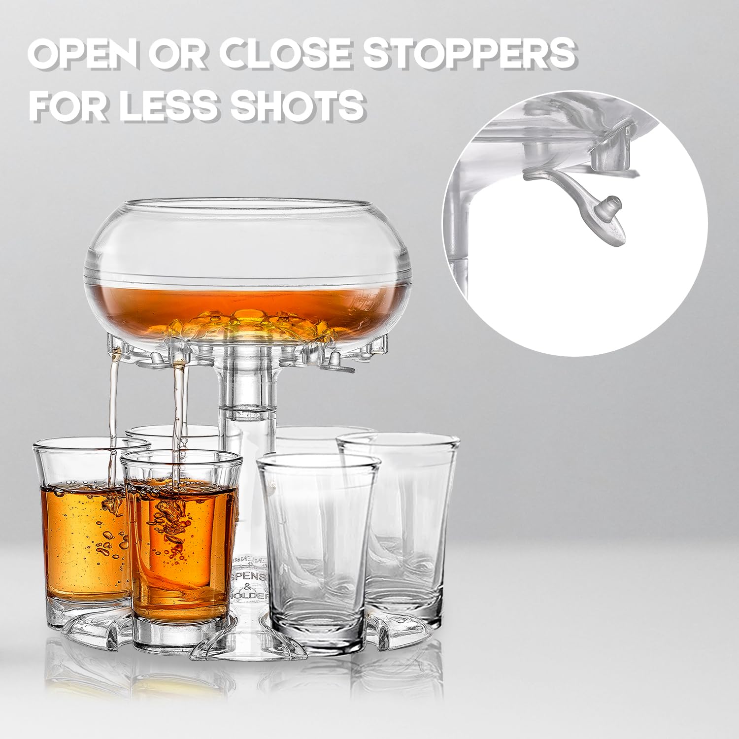 Catadog six-shot glasses set arranged for coordinated pours