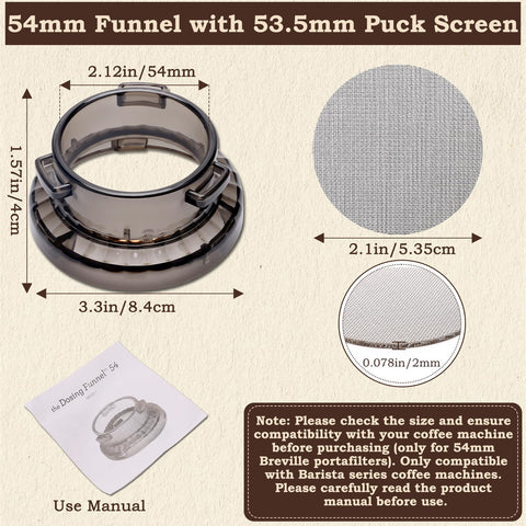 Catcan 53.5mm puck screen evenly disperses water for mellow extraction