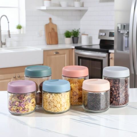 CATIFLIN airtight lids with silicone seal keep contents fresh and spill-free.
