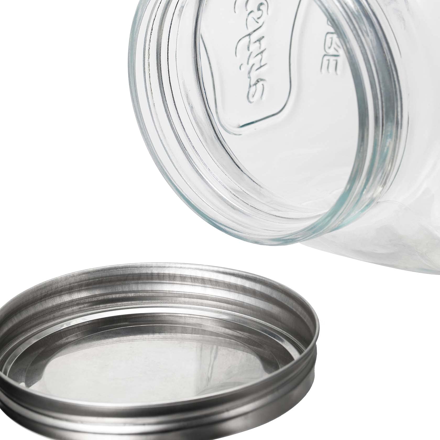 Clear CATPOWER jar ideal for pantry organization and quick content checks.