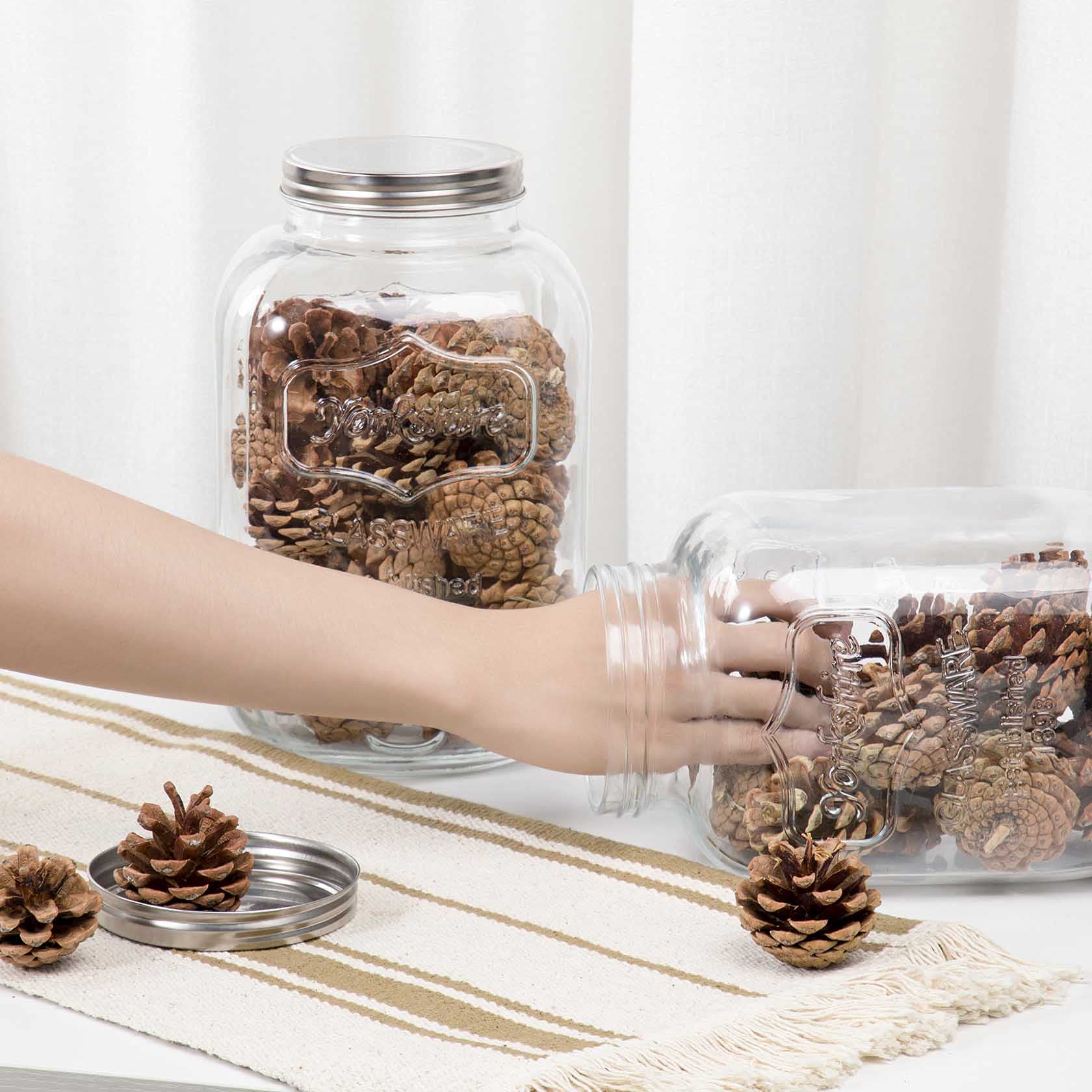 Wide-mouth CATPOWER jar shown in a practical kitchen storage setup.