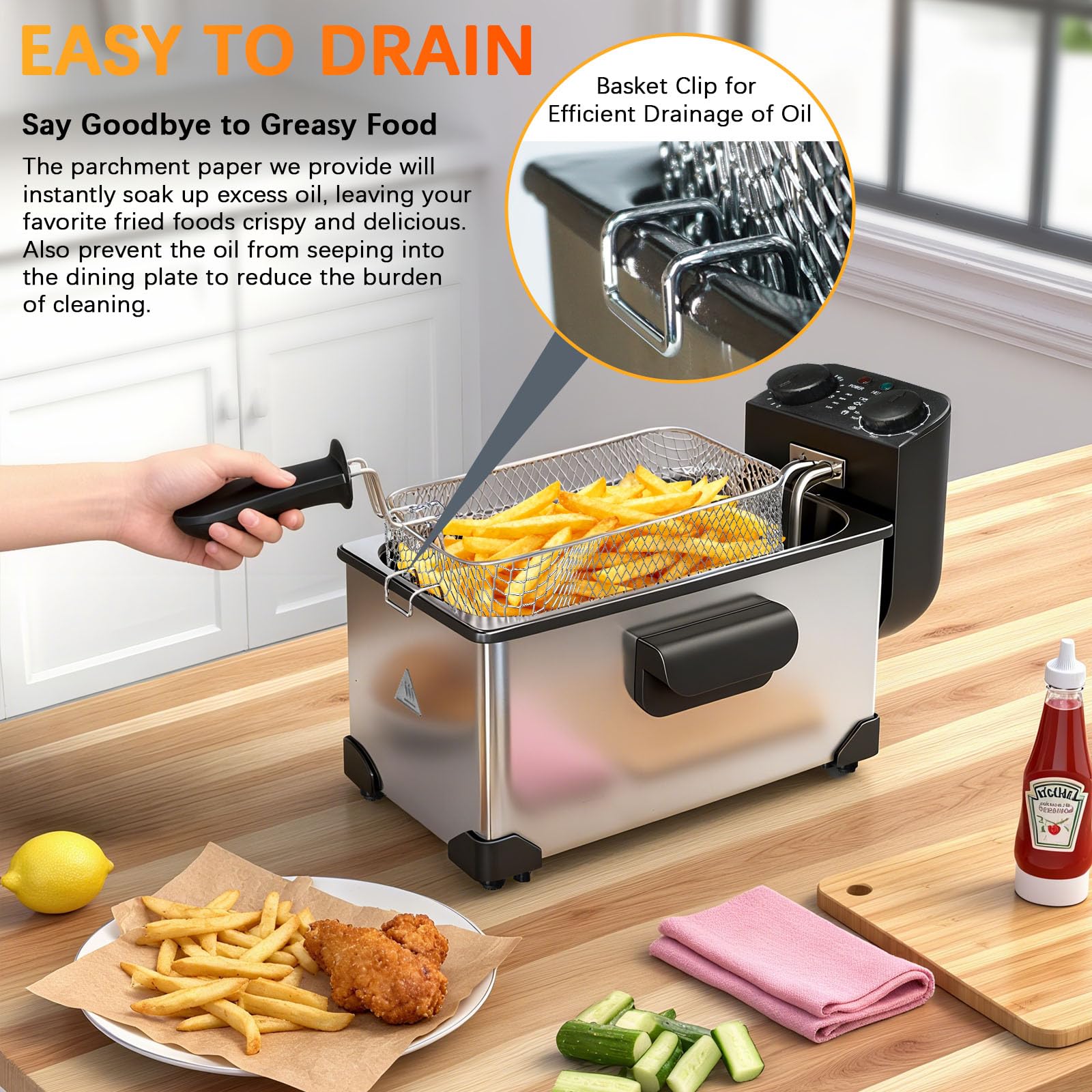Cattleman Cuisine 60-minute timer helps you fry with confidence and consistency.