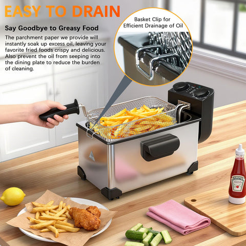 Cattleman Cuisine 60-minute timer helps you fry with confidence and consistency.