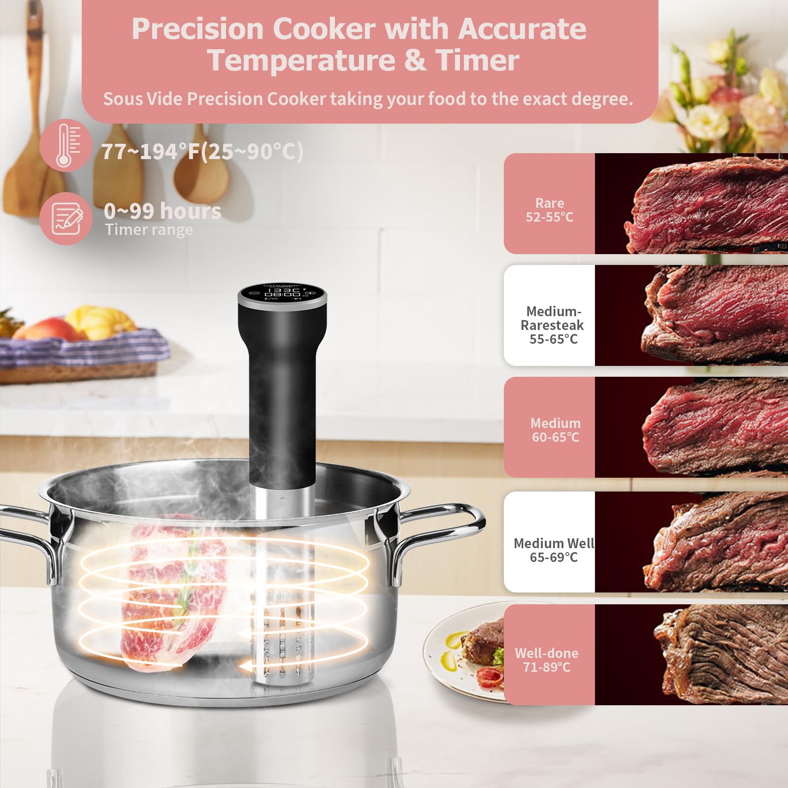 Cattleman Cuisine vacuum pump seals bags quickly for batch cooking